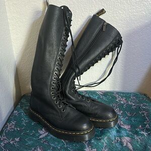 Knee high lace up Dr. Martens